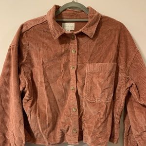 Corduroy cropped shirt